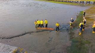 Morecambe RNLI quick sand rescue training [upl. by Ynavoeg]