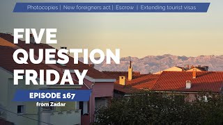 FIVE QUESTION FRIDAY episode 167 from Zadar I Expat in Croatia [upl. by Edyak]