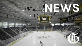 NEWS  CC Hockey holds first practice in new Ed Robson Arena [upl. by Eintroc]