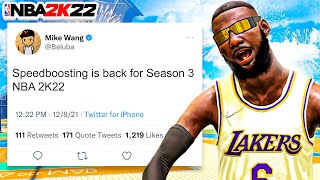 Season 3 Dribbling Patch REVERTED SPEEDBOOSTING IS BACK Season 3 Patch NBA 2K22 [upl. by Ensign]