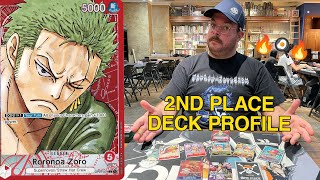 2nd Place Store Regionals  Zoro Deck Profile [upl. by Nyl985]