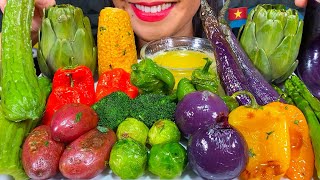 ASMR ROASTED VEGGIE PLATTER MAKAN SAYURAN PANGGANG भुनी हुए सब्जियां MUKBANG MASSIVE Eating Sounds [upl. by Goltz]