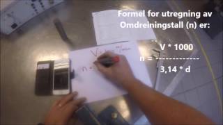 Beregning omdreiningstall [upl. by Eillah]