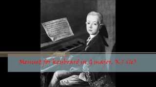 W A Mozart  KV 1 1e  Menuet for keyboard in G major [upl. by Arzed]