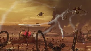 Battle of Geonosis Ambience with Background Music [upl. by Hugibert202]