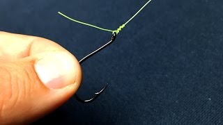 How to Tie On Fishing Hooks  Easiest Knot [upl. by Jat]