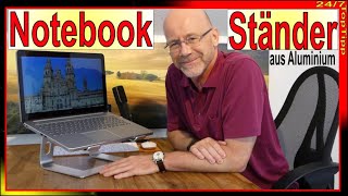 Notebook Ständer ✔ Laptop Aluminium Auflage  Home Office  Büroeinrichtung  Notebook Gadget Review [upl. by Remle657]