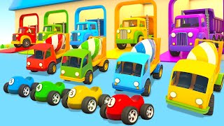 Vamos aprender as cores Coleção de carros Desenhos animados em português [upl. by Philana529]