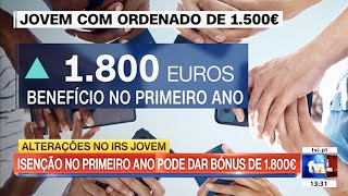 TVI  Alterações no IRS Jovem [upl. by Tiffi62]