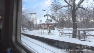 Saltsjöbanan C10C11 Train ride SlussenSaltsjöbaden  The Accident footage [upl. by Ard]