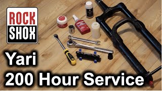 RockShox Yari RC Fork Full Rebuild 200 Hour Damper and Spring Service [upl. by Narrad672]