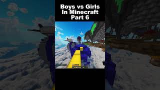 Boys vs Girls Gameplay In Minecraft Part 6 minecraft minecraftjokeshindi funny [upl. by Yeclek697]