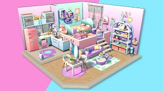 Pastel Pop  The Sims 4  Speed Build NO CC [upl. by Lleval]