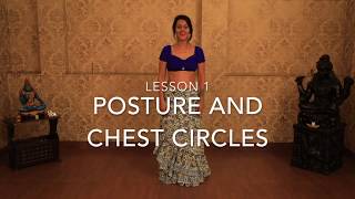 Belly Dance Tutorial For Beginners Lesson 1  Posture and Chest Circles  Dance with Meher Malik [upl. by Mella]