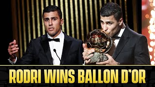 Rodri becomes first Man City player to win the Ballon dOr 🏆  CBS Sports Golazo [upl. by Arte665]