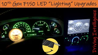 10th Gen F150 LED Lighting Upgrades Headlights Door Lights Side View Mirror Lights Gauge Cluster [upl. by Ariahaj]