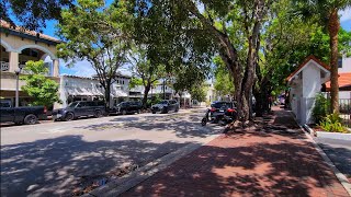 4K Downtown Coconut Grove  Summer City Walking Travel Tour  Miami FL  September 2024 [upl. by Fernas]