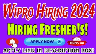 Wipro Elite Recruitment 2024 Hiring for Freshers Apply Now [upl. by Moreta206]