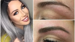 Microblading eyebrow tattoo experience before and after  CC Clarke Beauty [upl. by Biddle]