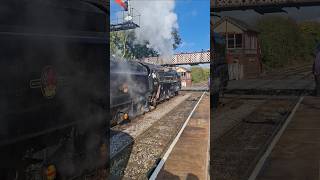 East lancs railway steam gala 92134 depart ramsbottom station EASTLANCSRAILWAYSTEAMGALA [upl. by Aed]