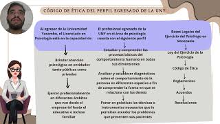 ETICA DEL EGRESADO EN PSICOLOGIA DE LA UNY [upl. by Wilfred]