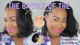 Laura Mercier vs Charlotte Tilbury⎮The Best Setting Powder for Oily Skin [upl. by Brice]