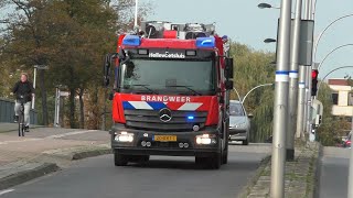 Bullhorn Brandweer Hellevoetsluis amp Oudenhoorn  2x Politie met spoed naar een Woningbrand [upl. by Irtimed]