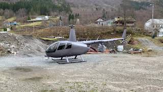 Jet turbine engine Startup Robinson R44 [upl. by Ssor]