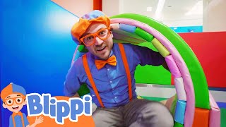 Blippi Learns Shapes and Colours  Kids Fun amp Educational Cartoons  Moonbug Play and Learn [upl. by Porche]