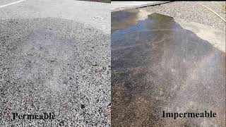 Permeable vs Impermeable Pavement Demonstration [upl. by Tenahs850]