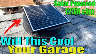 Installing Vevor Solar Attic Fan to COOL DOWN your garage [upl. by Heeley]