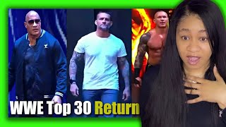 wwe reaction  WWE Top 30 Shocking Returns of 2023 [upl. by Emlynn948]