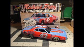 Salvinos JR Richard Petty 1976 Dodge Charger Kit Review [upl. by Oznohpla]