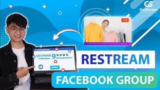 Gostream v2 How to livestream to Facebook Group from prerecorded video [upl. by Patience]