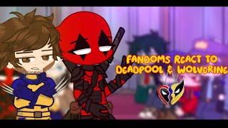 Fandoms React to Deadpool and Wolverine  Gacha Life Reaction Video [upl. by Annerol]