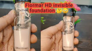 flormar HD invisible foundation review  su beauty and remedies [upl. by Tdnerb]