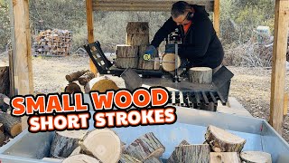 Small Wood and Short Strokes  Preparing Mini Hickory Firewood [upl. by Goer98]