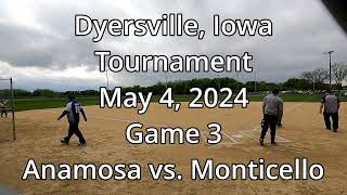 5424 Baseball Anamosa 12u vs Monticello at Dyersville Tournament [upl. by Aneeh]