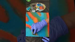 Mottled painting technique part1 viral art shortsviral artist [upl. by Bradwell]