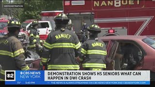 Nanuet firefighters show dangers of DWI to high school seniors [upl. by Jasik]