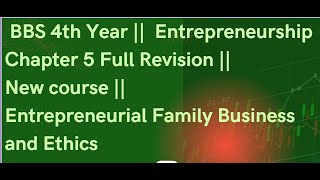 BBS 4th Year  Entrepreneurship  Chapter 5 Full Revision  New course [upl. by Shena140]