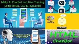 How to Make AI ChatBot Using HTML CSS and JavaScript  Make AI Chatbot and Give Training [upl. by Lapo]