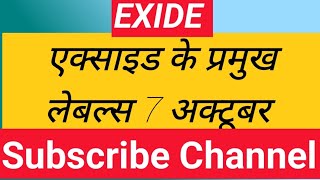 EXIDE SHARE ANALYSIS 7 OCTOBER EXIDE SHARE LATEST NEWS EXIDE SHARE NEWS [upl. by Constantia]