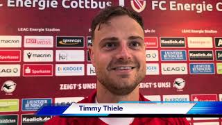 VIERERPACK IN DER 3 LIGA  Timmy Thiele nach dem 41 gegen Saarbrücken [upl. by Adamina]