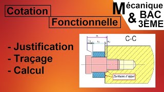 Cotation fonctionnelle mécanique Bac amp 3ème [upl. by Anilrats]