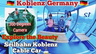 KOBLENZ GERMANY CABLE CAR OVER THE RHINE EHRENBREITSTEIN FORTRESS  BELPHIL TOUR 2022 [upl. by Lady]