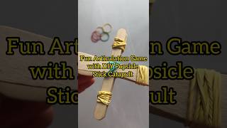 Fun Articulation Game with DIY Popsicle Stick Catapult shots speechpathology articulation diy [upl. by Anneuq363]