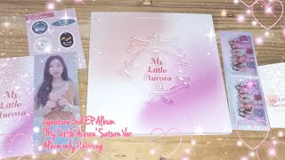 cignature 3rd EP Album My Little Aurora Saturn Ver Album only unboxing  Ayu Arsy [upl. by Krueger]