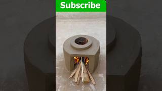 DIY Firewood Mud Stove Primitive Technology with Red Bricks EASY to Build shots shotsviral [upl. by Sanalda]