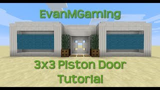 Minecraft Tutorial  3x3 Piston Door Works in all versions [upl. by Lebam472]